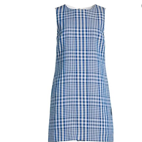 NWT Theory Nadeema Blue Dillion Plaid Dress size 0 - Picture 2 of 10